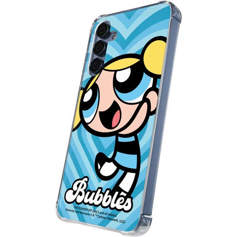Cartoon Network Powerpuff Girls Bubbles Blue Hearts Galaxy A55 5G Clear Case