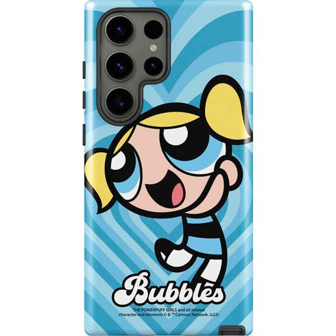 Cartoon Network Powerpuff Girls Bubbles Blue Hearts Galaxy S23 Ultra Pro Case