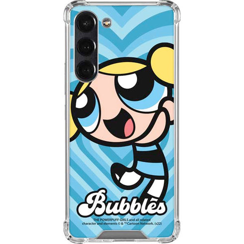 Cartoon Network Powerpuff Girls Bubbles Blue Hearts Galaxy S24 FE Clear Case