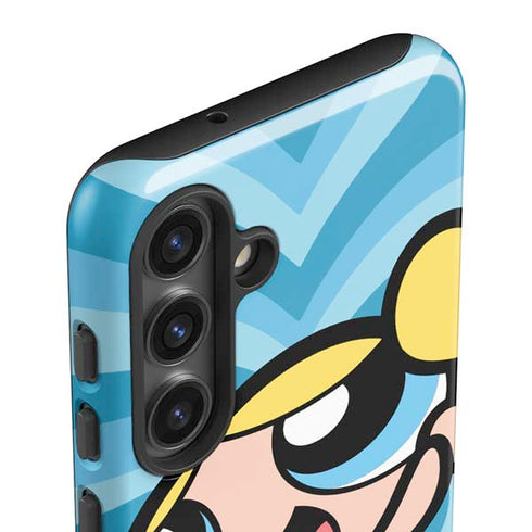 Cartoon Network Powerpuff Girls Bubbles Blue Hearts Galaxy S25 Plus Impact Case
