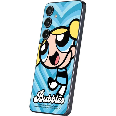 Cartoon Network Powerpuff Girls Bubbles Blue Hearts Galaxy S24 Skin