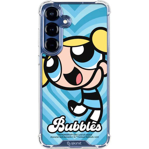 Cartoon Network Powerpuff Girls Bubbles Blue Hearts Galaxy S25 Plus Clear Case
