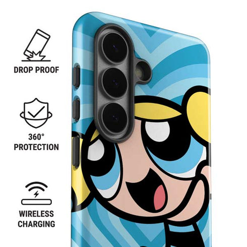Cartoon Network Powerpuff Girls Bubbles Blue Hearts Galaxy S26 Impact Case