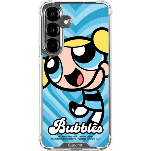 Cartoon Network Powerpuff Girls Bubbles Blue Hearts Galaxy S26 Plus Clear Case