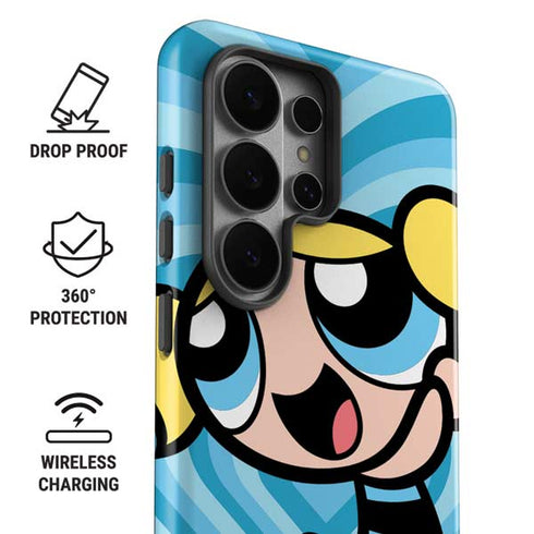 Cartoon Network Powerpuff Girls Bubbles Blue Hearts Galaxy S26 Ultra Impact Case
