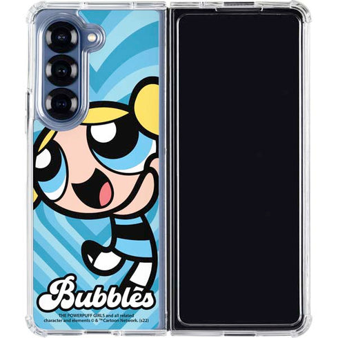 Cartoon Network Powerpuff Girls Bubbles Blue Hearts Galaxy Z Fold6 Clear Case