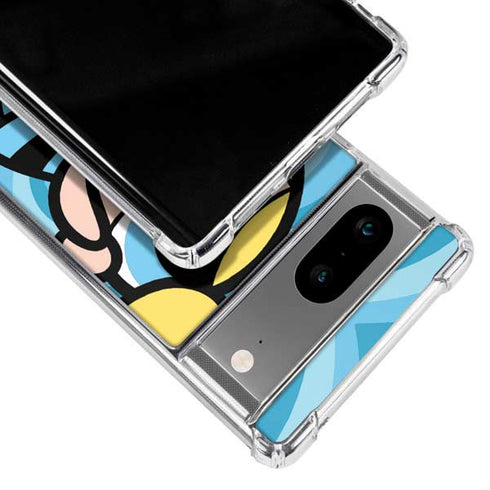 Cartoon Network Powerpuff Girls Bubbles Blue Hearts Google Pixel 8a Clear Case