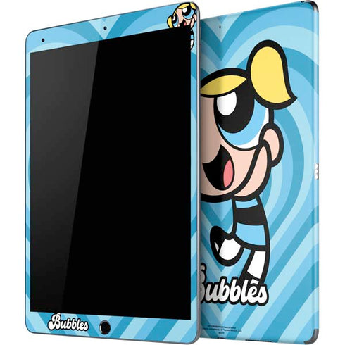 Cartoon Network Powerpuff Girls Bubbles Blue Hearts iPad Skins