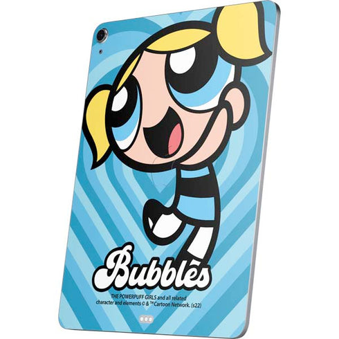Cartoon Network Powerpuff Girls Bubbles Blue Hearts Apple iPad Air Skin