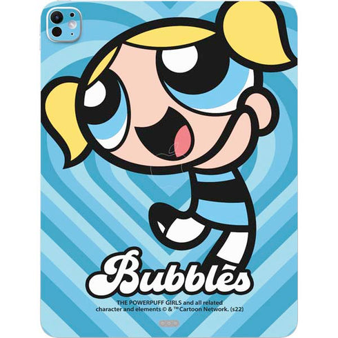 Cartoon Network Powerpuff Girls Bubbles Blue Hearts iPad Pro 13in M4 (2024) Skin