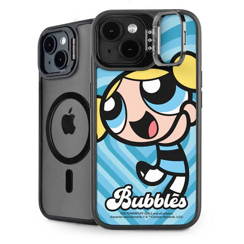 Cartoon Network Powerpuff Girls Bubbles Blue Hearts iPhone 14 Kickstand Case