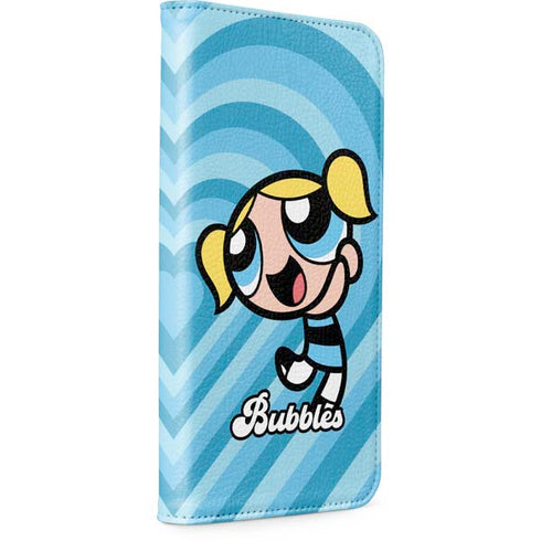 Cartoon Network Powerpuff Girls Bubbles Blue Hearts iPhone 15 Pro Max Folio Case