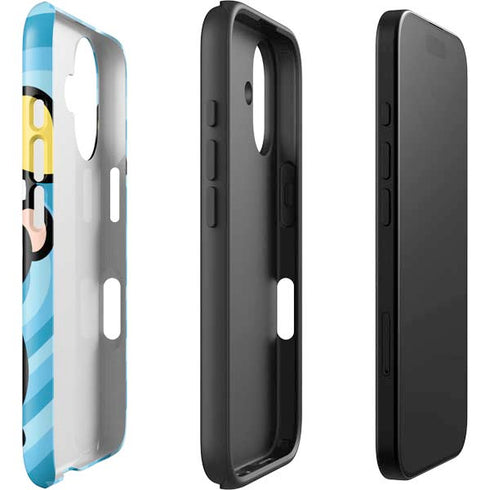 Cartoon Network Powerpuff Girls Bubbles Blue Hearts iPhone 16 Impact Case