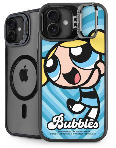 Cartoon Network Powerpuff Girls Bubbles Blue Hearts iPhone 16 Plus Kickstand Case