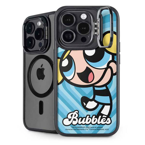 Cartoon Network Powerpuff Girls Bubbles Blue Hearts iPhone 16 Pro Kickstand Case
