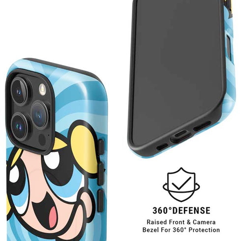 Cartoon Network Powerpuff Girls Bubbles Blue Hearts iPhone 16 Pro Magsafe Impact Case