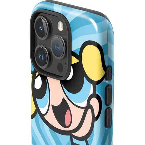 Cartoon Network Powerpuff Girls Bubbles Blue Hearts iPhone 16 Pro Max Impact Case