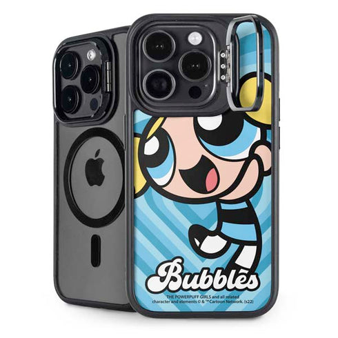 Cartoon Network Powerpuff Girls Bubbles Blue Hearts iPhone 16 Pro Max Kickstand Case