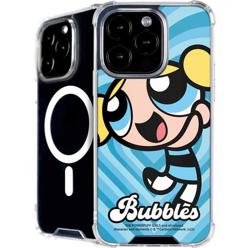 Cartoon Network Powerpuff Girls Bubbles Blue Hearts iPhone 16 Pro Max MagSafe Case