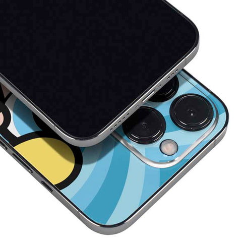 Cartoon Network Powerpuff Girls Bubbles Blue Hearts iPhone 16 Pro Skin