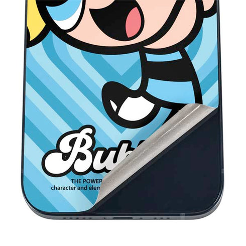 Cartoon Network Powerpuff Girls Bubbles Blue Hearts iPhone 16 Skin
