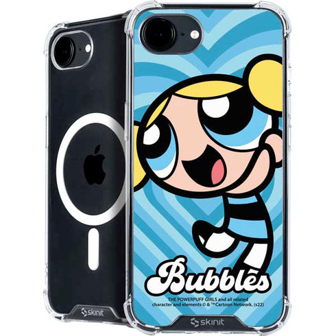 Cartoon Network Powerpuff Girls Bubbles Blue Hearts iPhone 16e MagSafe Case