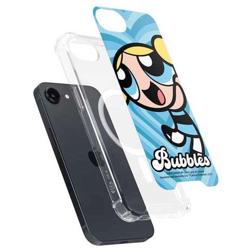 Cartoon Network Powerpuff Girls Bubbles Blue Hearts iPhone 16e MagSafe Case