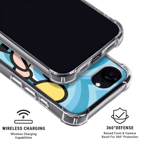 Cartoon Network Powerpuff Girls Bubbles Blue Hearts iPhone 16e MagSafe Case