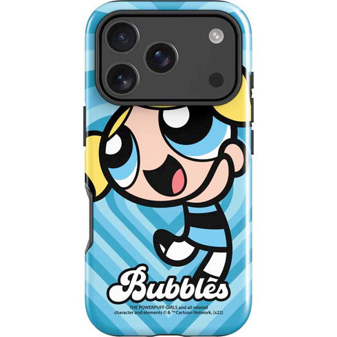 Cartoon Network Powerpuff Girls Bubbles Blue Hearts iPhone 18 Pro Impact Case