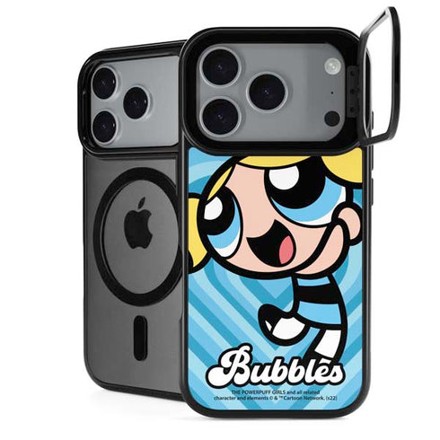 Cartoon Network Powerpuff Girls Bubbles Blue Hearts iPhone 18 Pro Kickstand Case