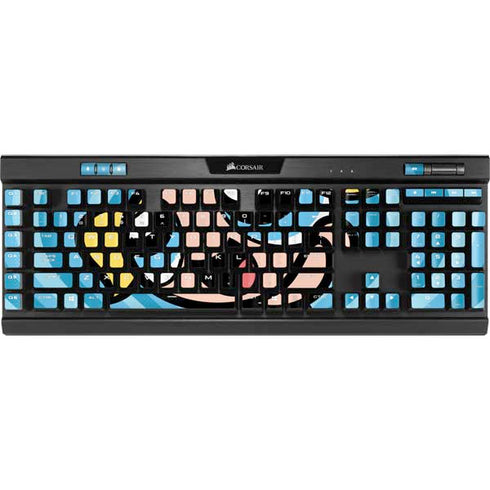 Cartoon Network Powerpuff Girls Bubbles Blue Hearts K95 RGB PLATINUM Mechanical Gaming Keyboard Skin