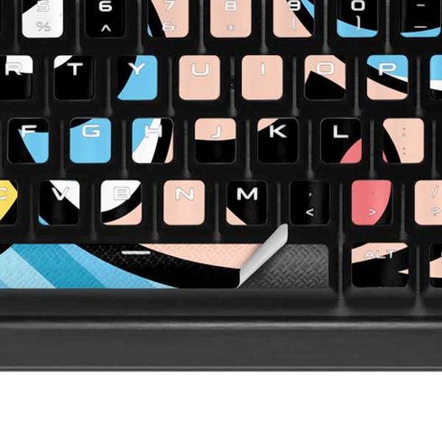Cartoon Network Powerpuff Girls Bubbles Blue Hearts K95 RGB PLATINUM Mechanical Gaming Keyboard Skin
