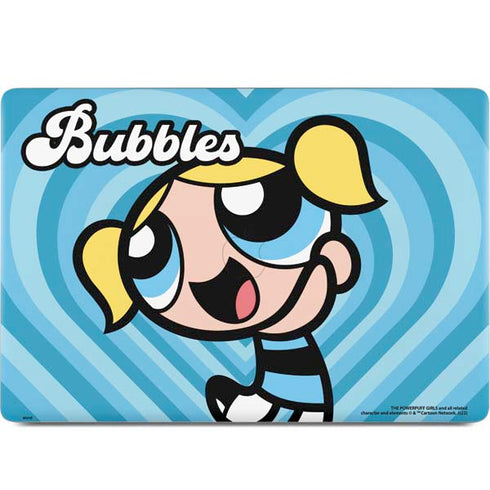 Cartoon Network Powerpuff Girls Bubbles Blue Hearts MacBook Skins