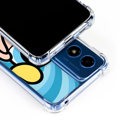 Cartoon Network Powerpuff Girls Bubbles Blue Hearts Moto G 5G (2024) Clear Case