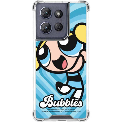 Cartoon Network Powerpuff Girls Bubbles Blue Hearts Moto G Play 5G (2025) Clear Case