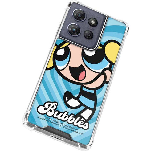 Cartoon Network Powerpuff Girls Bubbles Blue Hearts Moto G Play 5G (2025) Clear Case