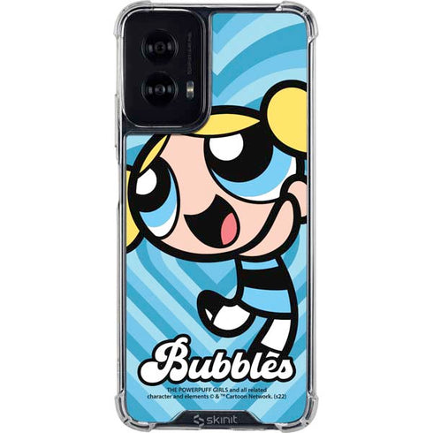 Cartoon Network Powerpuff Girls Bubbles Blue Hearts Moto G Power 5G (2024) Clear Case
