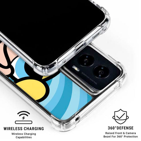 Cartoon Network Powerpuff Girls Bubbles Blue Hearts Moto G Power 5G (2024) Clear Case