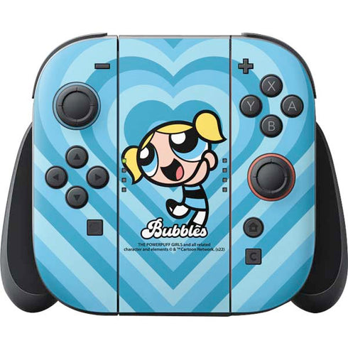 Cartoon Network Powerpuff Girls Bubbles Blue Hearts Nintendo Switch 2 (2025) Joy-Con Controller Skin