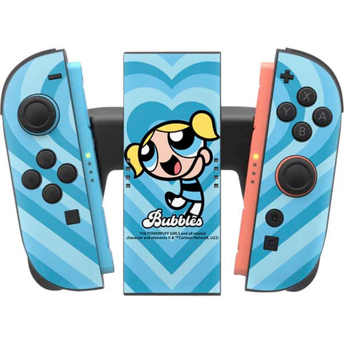Cartoon Network Powerpuff Girls Bubbles Blue Hearts Nintendo Switch 2 (2025) Joy-Con Controller Skin