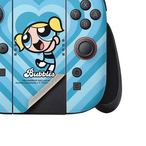 Cartoon Network Powerpuff Girls Bubbles Blue Hearts Nintendo Switch 2 (2025) Joy-Con Controller Skin