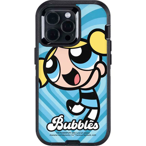Cartoon Network Powerpuff Girls Bubbles Blue Hearts Otterbox Defender iPhone Skin