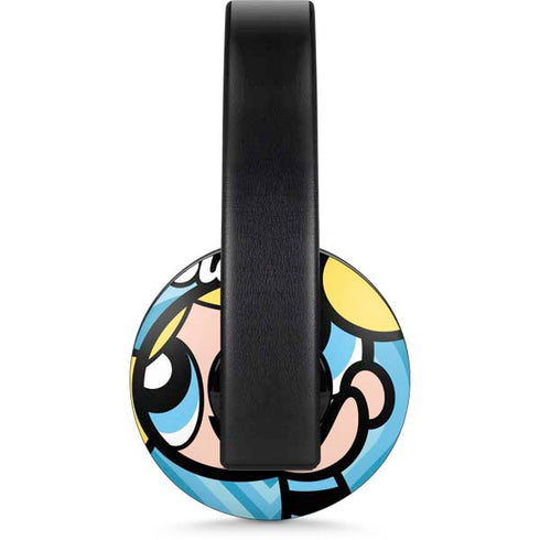 Cartoon Network Powerpuff Girls Bubbles Blue Hearts PlayStation 4 Gold Wireless Headset Skin