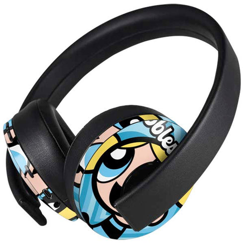 Cartoon Network Powerpuff Girls Bubbles Blue Hearts PlayStation 4 Gold Wireless Headset Skin