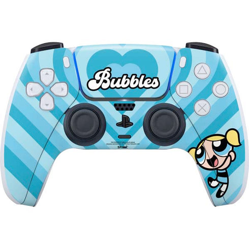 Cartoon Network Powerpuff Girls Bubbles Blue Hearts PlayStation PS5 Skins