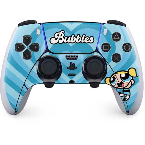Cartoon Network Powerpuff Girls Bubbles Blue Hearts PlayStation PS5 Skins
