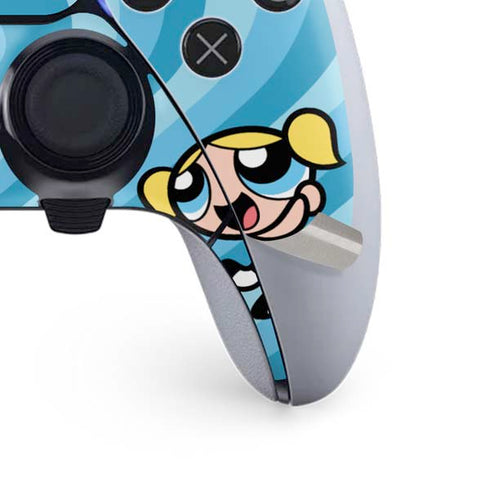 Cartoon Network Powerpuff Girls Bubbles Blue Hearts PS5 DualSense Edge Pro Controller Skin