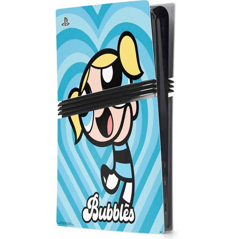Cartoon Network Powerpuff Girls Bubbles Blue Hearts PlayStation PS5 Skins