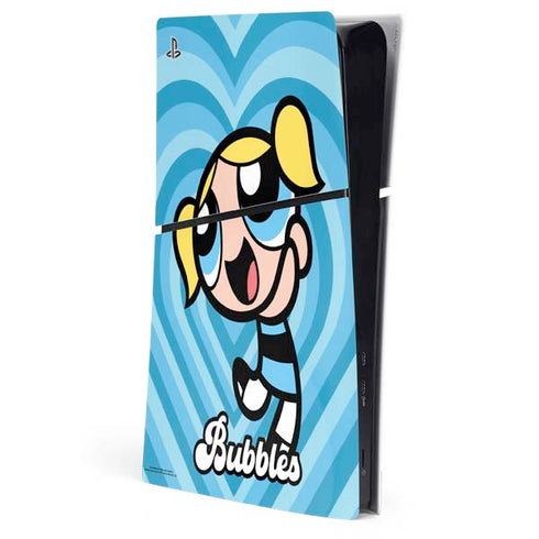 Cartoon Network Powerpuff Girls Bubbles Blue Hearts PlayStation PS5 Skins