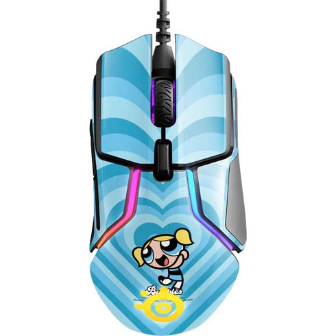 Cartoon Network Powerpuff Girls Bubbles Blue Hearts SteelSeries Rival 600 Gaming Mouse Skin
